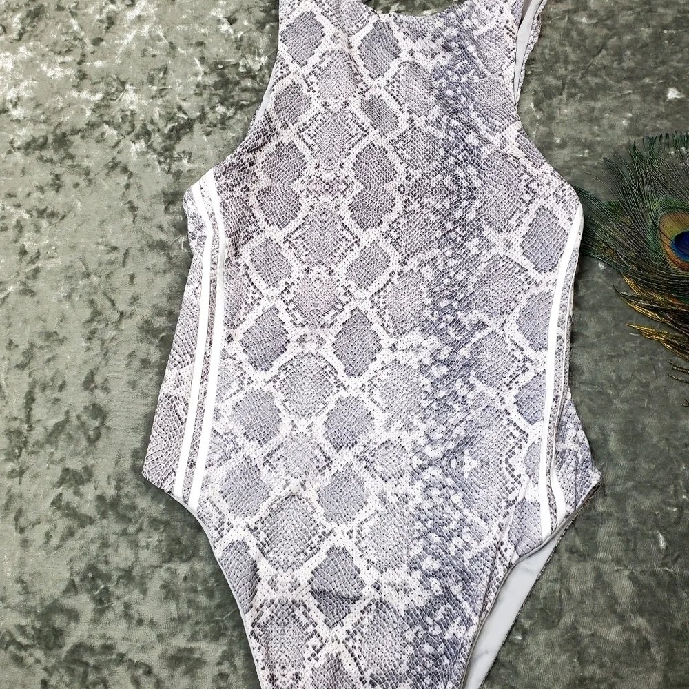 Frankie's Bikinis 'Coastline' One Piece Swimsuit in Python